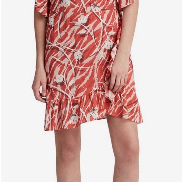 All Saints Print Wrap Dress - Picture 4 of 7